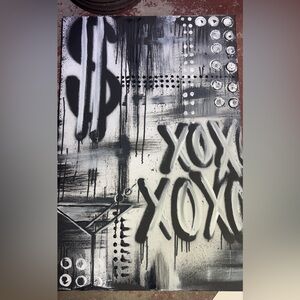 Abstract Black and White Art Canvas